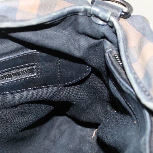 BURBERRY Nova Check Shoulder Bag PVC Leather Brown Auth yk7846B - Picture 14 of 15